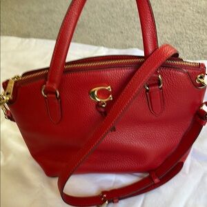 Coach Red Leather Handbag